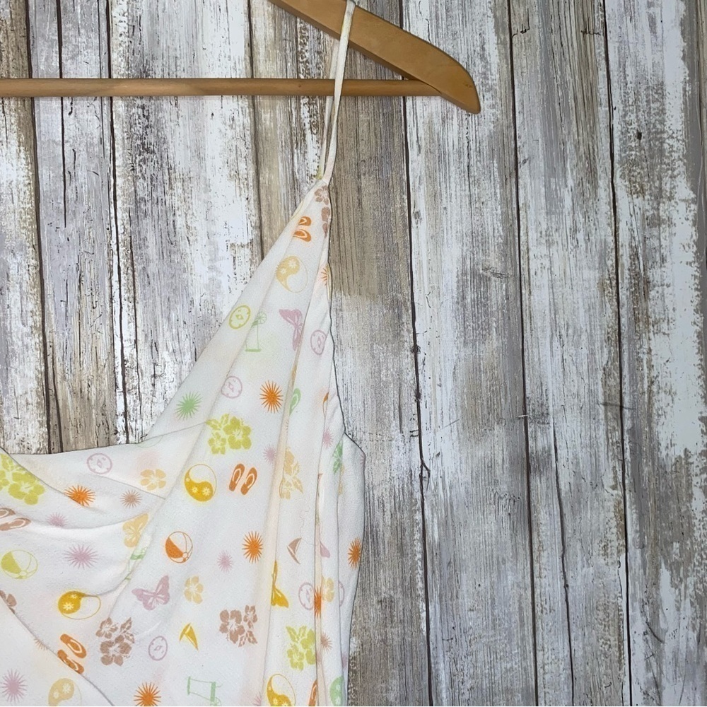 NWT Elodie White Drop Neck Mini Dress - Picture 3 of 5